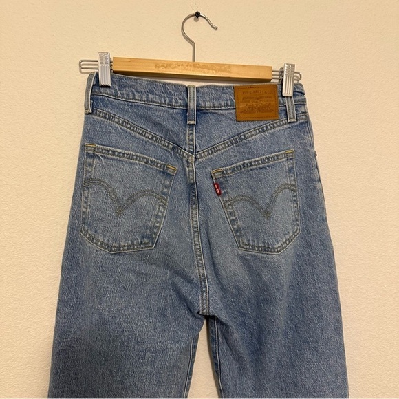 Levi’s Ribcage Straight Ankle Jeans Size 25 Women’s Light Wash High Rise Cotton - Picture 6 of 11